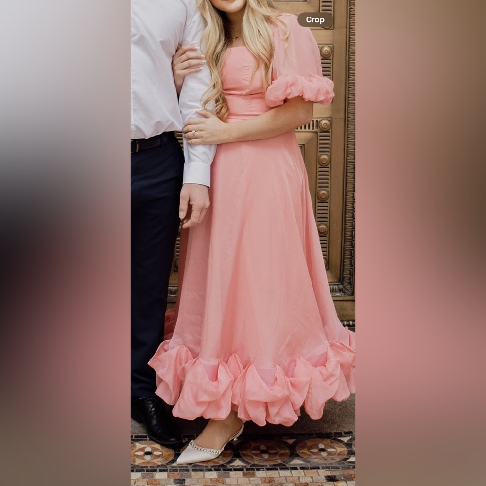 Ivy City Co Pink Maxi Dress with Ruffle Hem - Picture 3 of 8